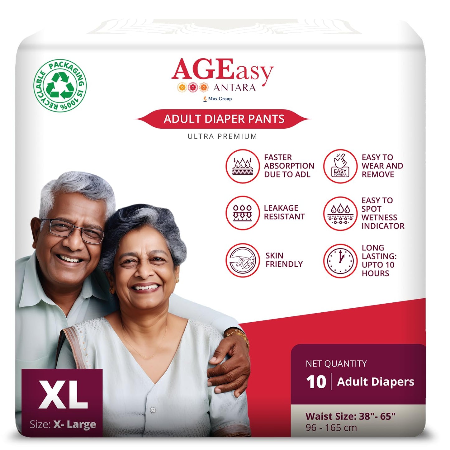 Antara AGEasy Adult Diapers (Pant & Tape Style)
