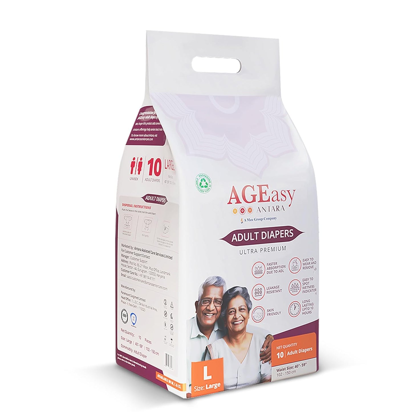 Antara AGEasy Adult Diapers (Pant & Tape Style)