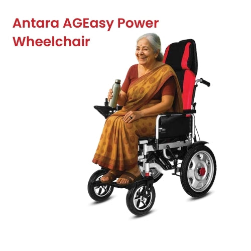 Antara AGEasy Power Wheelchair with Comfortable Seating for Easy Mobility - Book Your MediDevice