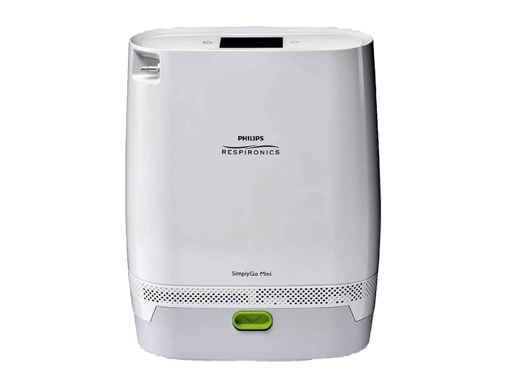 Philips SimplyGo Mini Portable Oxygen Concentrator white compact medical device front view