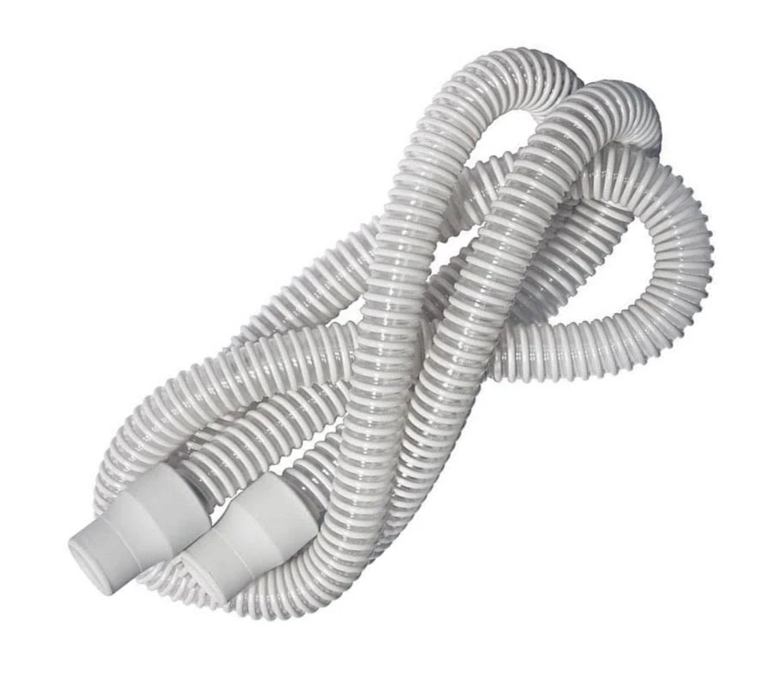 Resmed Standard Tubing for CPAP BIPAP in white flexible corrugated design for airflow connection