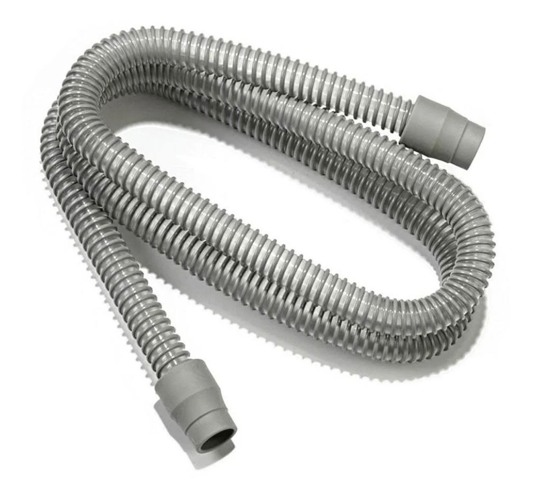Resmed Standard Tubing for CPAP BIPAP in gray flexible corrugated design for respiratory therapy