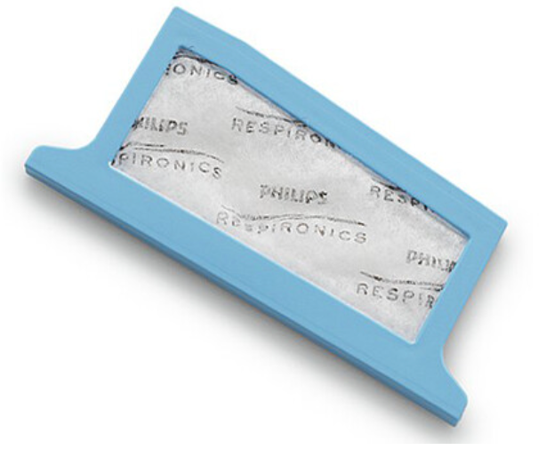 Philips Respironics Ultra fine filter in blue frame Respironics Ultra Fine Filters for Dreamstation