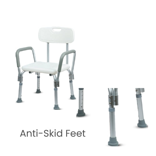 Antara AGEasy Shower Chair with Adjustable Height& Anti-Slip Seat - Book Your MediDevice
