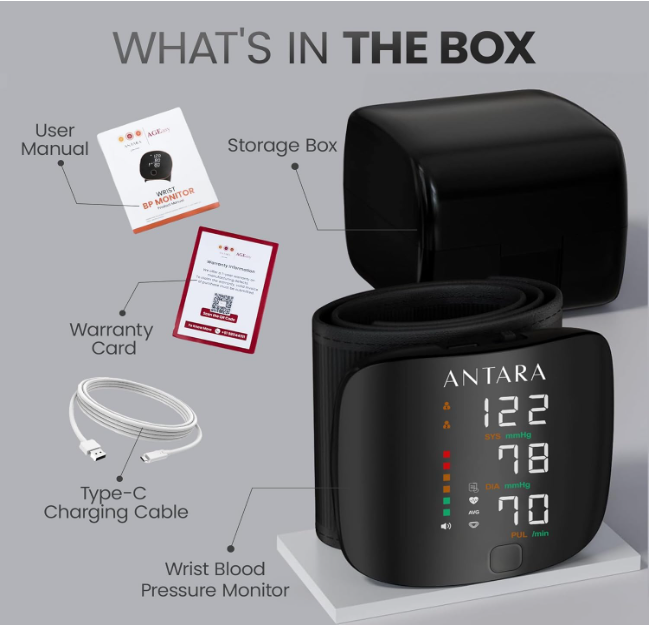Antara AGEasy Wrist BP Monitor