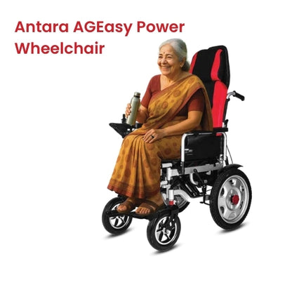 Antara AGEasy Power Wheelchair with Comfortable Seating for Easy Mobility - Book Your MediDevice