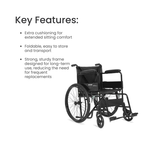 Antara AGEasy Wheelchair with Lightweight Foldable Frame - Book Your MediDevice