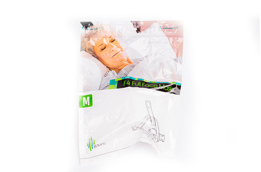 BMC F4 full face mask with headgear medium size packaging by Book Your MediDevice