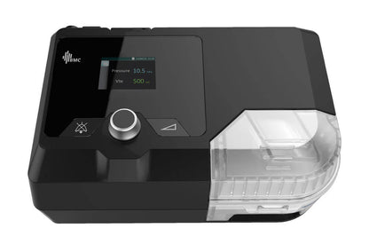 BMC G2S Auto CPAP system black device with digital display and clear water chamber for sleep apnea therapy