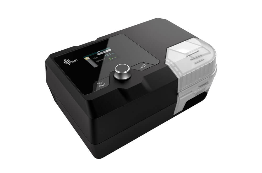 BMC G2S Auto CPAP system in black with digital screen and control knob for sleep therapy