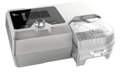BMC G2S B25VT BIPAP MACHINE with digital display and clear humidifier chamber for respiratory therapy