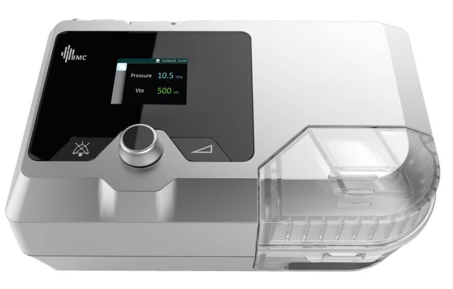 BMC G2S B25VT BIPAP MACHINE with digital display and adjustable pressure settings in white and black