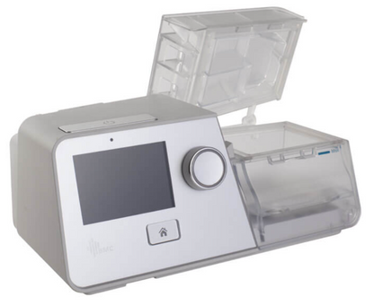 BMC G3 B25 VT BiPAP machine with digital display and humidifier chamber open