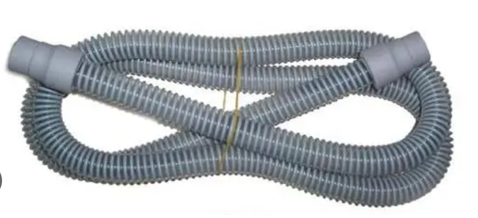 Flexible BMC Hose Pipe For CPAP And BIPAP with grey corrugated tubing and connector ends