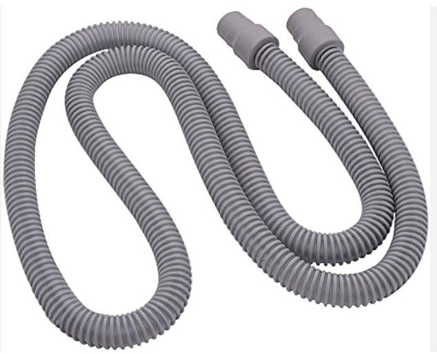BMC Hose Pipe For CPAP And BIPAP in gray flexible corrugated design with dual connector ends