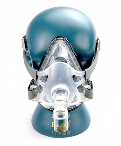 BMC RESmart GII Y30T BiPAP Machine G2 full face mask with adjustable straps on mannequin head