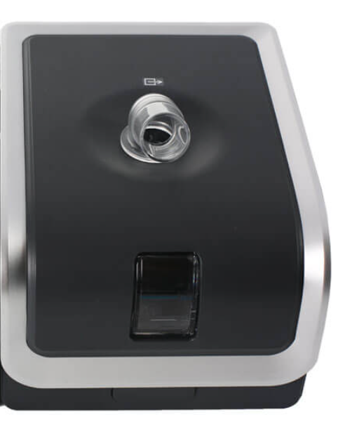 BMC ReSmart Humidifier heated humidifier with black and silver design and clear water inlet