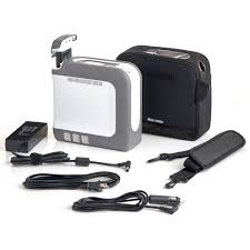 Devilbiss igo 2 Portable Oxygen Concentrator with black carrying case and power accessories