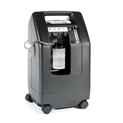 Drive DeVilbiss 525 5L Oxygen Concentrator portable black medical device with humidifier bottle