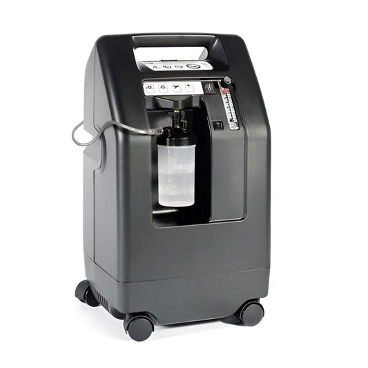Drive DeVilbiss 525 5L Oxygen Concentrator portable black medical device with humidifier bottle