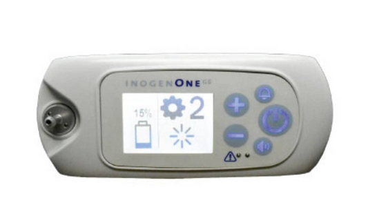 Inogen One G5 Portable Oxygen Concentrator control panel with display and buttons