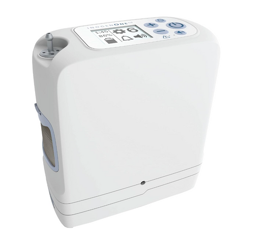 Inogen One G5 Portable Oxygen Concentrator white compact portable oxygen device with digital display