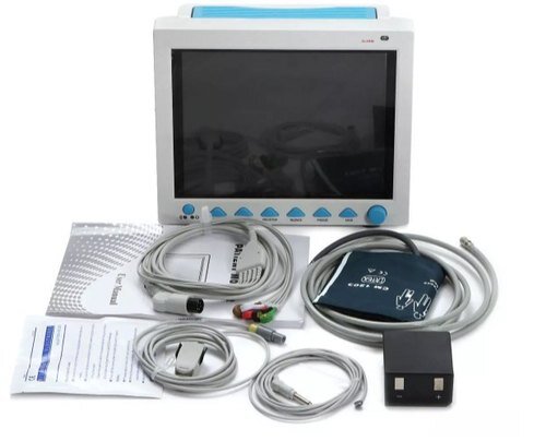Contec 5 Monitor multi-parameter medical monitor with cables, sensors, and user manuals