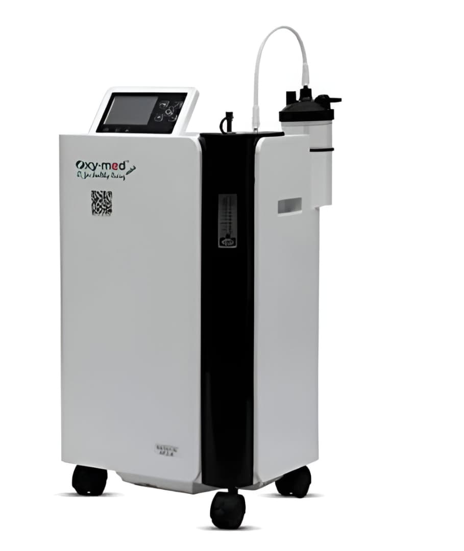Oxymed Mini 5 LPM Home Oxygen Concentrator white and black portable medical device 