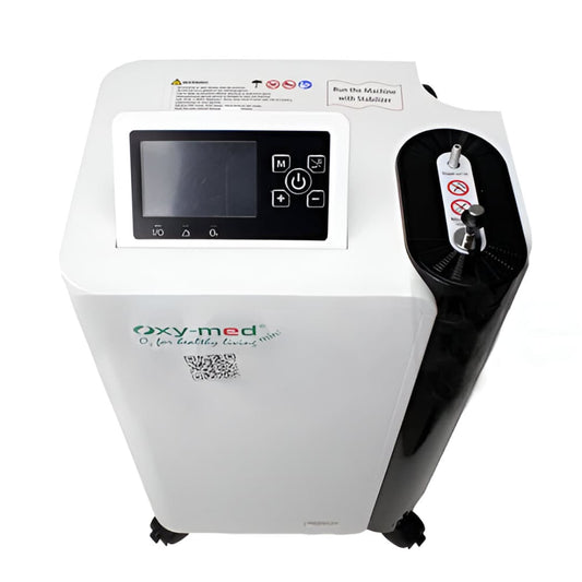 Oxymed Mini 5 LPM Home Oxygen Concentrator with digital display and compact design