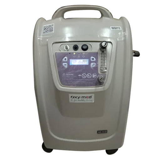 Oxymed Oxygen Concentrator 10 Liter Dual flow medical device with control panel and handle