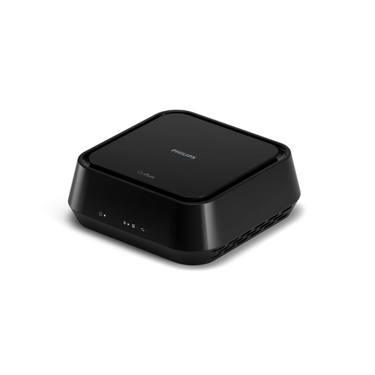 Black Philips car air purifier 5212 with sleek design and compact size from Book Your MediDevice