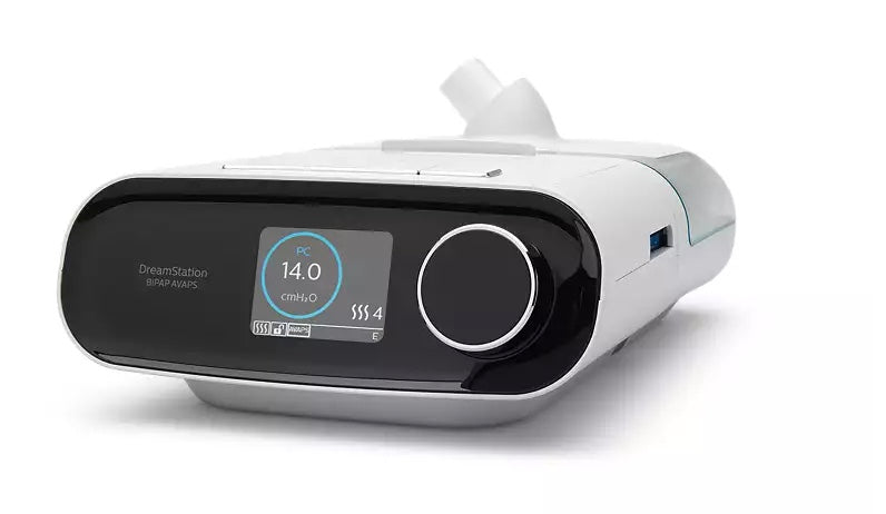 Philips DreamStation BiPAP AVAPS 30 white respiratory device with digital display and control knob