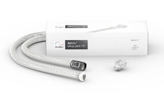 Resmed AirMini N20 Mask Setup Pack including tube and mask components for CPAP therapy
