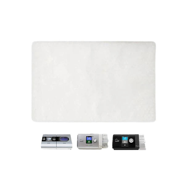 Resmed f20 mask replacement filter with three models of CPAP machines below it