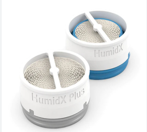 Resmed HumidX Filter and HumidX Plus Filter for CPAP machines with white casing and mesh inside