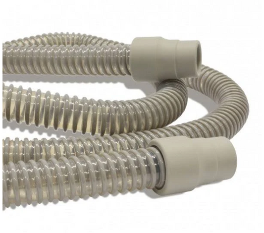 Resmed Standard Tubing for CPAP BIPAP clear flexible breathing tube with white connector ends