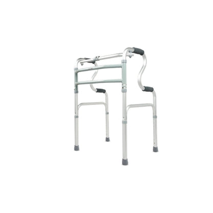Adjustable aluminum Step Walker with padded handles and four rubber tips for stability